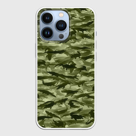 Чехол для iPhone 13 Pro с принтом Камуфляж с крокодилами ,  |  | Тематика изображения на принте: аллигатор | африка | болото | животные | кайман | крокодил | милитари | паттерн | проесмыкающиеся | хаки | хищники