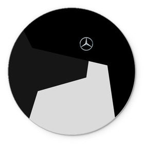 Коврик для мышки круглый с принтом MERCEDES BENZ SPORT        , резина и полиэстер | круглая форма, изображение наносится на всю лицевую часть | amg | auto | mercedes | авто | автомобиль | автомобильные | амг | бренд | марка | машины | мерседес