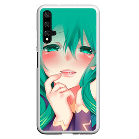 Чехол для Honor 20 с принтом Miku Ahegao , Силикон | Область печати: задняя сторона чехла, без боковых панелей | Тематика изображения на принте: вокалоид | зеленоволосая девушка | мику ахегао | хатсуне мику