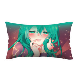 Подушка 3D антистресс с принтом Miku Ahegao , наволочка — 100% полиэстер, наполнитель — вспененный полистирол | состоит из подушки и наволочки на молнии | Тематика изображения на принте: вокалоид | зеленоволосая девушка | мику ахегао | хатсуне мику