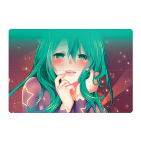 Магнитный плакат 3Х2 с принтом Miku Ahegao , Полимерный материал с магнитным слоем | 6 деталей размером 9*9 см | вокалоид | зеленоволосая девушка | мику ахегао | хатсуне мику