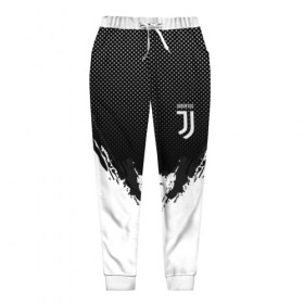 Женские брюки 3D с принтом Juventus black 2018 , полиэстер 100% | прямой крой, два кармана без застежек по бокам, с мягкой трикотажной резинкой на поясе и по низу штанин. В поясе для дополнительного комфорта — широкие завязки | 