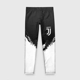 Детские леггинсы 3D с принтом Juventus black 2018 , полиэстер 85%, спандекс 15% | эластичный пояс, зауженный крой | 