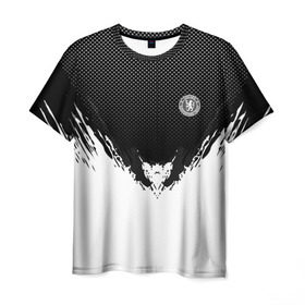Мужская футболка 3D с принтом Chelsea black 2018 , 100% полиэфир | прямой крой, круглый вырез горловины, длина до линии бедер | Тематика изображения на принте: football | soccer | челси