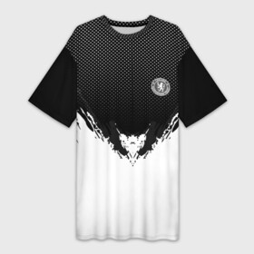 Платье-футболка 3D с принтом Chelsea black 2018 ,  |  | football | soccer | челси