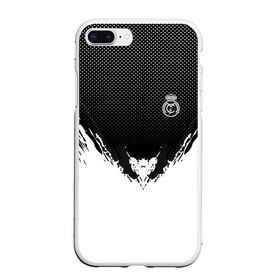 Чехол для iPhone 7Plus/8 Plus матовый с принтом Real Madrid black 2018 , Силикон | Область печати: задняя сторона чехла, без боковых панелей | Тематика изображения на принте: football | soccer | реал мадрид