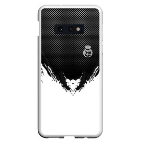 Чехол для Samsung S10E с принтом Real Madrid black 2018 , Силикон | Область печати: задняя сторона чехла, без боковых панелей | Тематика изображения на принте: football | soccer | реал мадрид