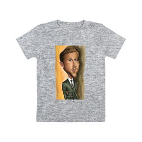 Детская футболка хлопок с принтом Райан Гослинг , 100% хлопок | круглый вырез горловины, полуприлегающий силуэт, длина до линии бедер | ryan gosling | актер | райан гослинг