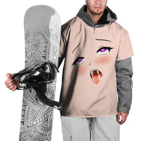 Накидка на куртку 3D с принтом Ahegao Face , 100% полиэстер |  | Тематика изображения на принте: 