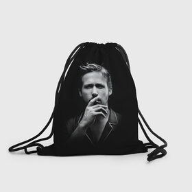 Рюкзак-мешок 3D с принтом Ryan Gosling , 100% полиэстер | плотность ткани — 200 г/м2, размер — 35 х 45 см; лямки — толстые шнурки, застежка на шнуровке, без карманов и подкладки | ryan gosling | актер | райан гослинг