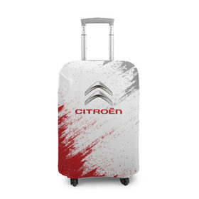 Чехол для чемодана 3D с принтом Citroen , 86% полиэфир, 14% спандекс | двустороннее нанесение принта, прорези для ручек и колес | auto | car | citroen | race | авто | гонки | краска | краски | марка | машина | ситроен