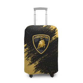 Чехол для чемодана 3D с принтом Lamborghini , 86% полиэфир, 14% спандекс | двустороннее нанесение принта, прорези для ручек и колес | auto | car | lamborghini | race | авто | гонки | краска | краски | ламборгини | ламборджини | марка | машина