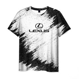 Мужская футболка 3D с принтом Lexus , 100% полиэфир | прямой крой, круглый вырез горловины, длина до линии бедер | Тематика изображения на принте: auto | car | lexus | race | авто | гонки | краска | краски | лексус | марка | машина