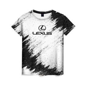 Женская футболка 3D с принтом Lexus , 100% полиэфир ( синтетическое хлопкоподобное полотно) | прямой крой, круглый вырез горловины, длина до линии бедер | auto | car | lexus | race | авто | гонки | краска | краски | лексус | марка | машина