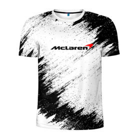 Мужская футболка 3D спортивная с принтом McLaren , 100% полиэстер с улучшенными характеристиками | приталенный силуэт, круглая горловина, широкие плечи, сужается к линии бедра | auto | car | mclaren | race | авто | гонки | краска | краски | макларен | марка | машина