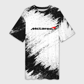 Платье-футболка 3D с принтом McLaren ,  |  | auto | car | mclaren | race | авто | гонки | краска | краски | макларен | марка | машина