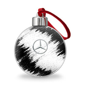 Ёлочный шар с принтом Mercedes , Пластик | Диаметр: 77 мм | mercedes | мерседес