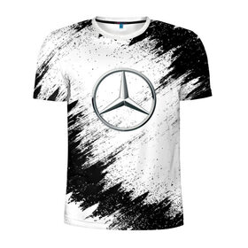 Мужская футболка 3D спортивная с принтом Mercedes , 100% полиэстер с улучшенными характеристиками | приталенный силуэт, круглая горловина, широкие плечи, сужается к линии бедра | mercedes | мерседес