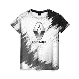 Женская футболка 3D с принтом Renault , 100% полиэфир ( синтетическое хлопкоподобное полотно) | прямой крой, круглый вырез горловины, длина до линии бедер | auto | car | race | renault | авто | гонки | краска | краски | марка | машина | рено