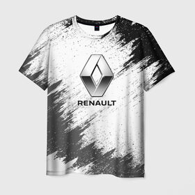 Мужская футболка 3D с принтом Renault , 100% полиэфир | прямой крой, круглый вырез горловины, длина до линии бедер | Тематика изображения на принте: auto | car | race | renault | авто | гонки | краска | краски | марка | машина | рено
