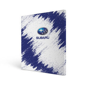 Холст квадратный с принтом Subaru , 100% ПВХ |  | Тематика изображения на принте: auto | car | race | subaru | авто | гонки | краска | краски | марка | машина | субару