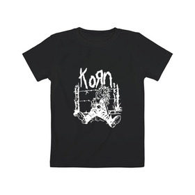 Детская футболка хлопок с принтом Korn , 100% хлопок | круглый вырез горловины, полуприлегающий силуэт, длина до линии бедер | korn | koяn | альтернативный | арвизу | гранж | грув | группа | дэвис | корн | коян | лузье | манки | метал | музыка | нюметал | панк | песни | рок | уэлч | филди | филипп | хэд | череп | шаффер