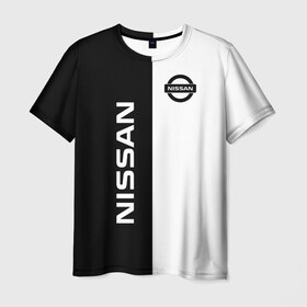 Мужская футболка 3D с принтом Nissan , 100% полиэфир | прямой крой, круглый вырез горловины, длина до линии бедер | motor | nissan | авто | лого | машина | ниссан | тачка