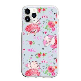 Чехол для iPhone 11 Pro матовый с принтом Свинки-балеринки , Силикон |  | ballerina | ballet | dance | dancer | heart | hearts | pig | piget | pink | rose | roses | балерина | балет | поросенок | пуанты | розовый | розы | свинка | танцовщица | танцы | цветы