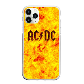 Чехол для iPhone 11 Pro матовый с принтом AC DC Hell-Fire , Силикон |  | ac dc | acdc | fire | hard rock | rock | асдс | рок | эй си ди си