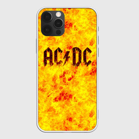 Чехол для iPhone 12 Pro Max с принтом AC DC Hell-Fire , Силикон |  | ac dc | acdc | fire | hard rock | rock | асдс | рок | эй си ди си