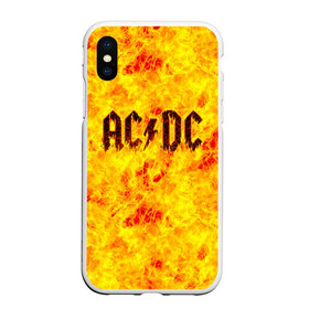 Чехол для iPhone XS Max матовый с принтом AC DC Hell-Fire , Силикон | Область печати: задняя сторона чехла, без боковых панелей | ac dc | acdc | fire | hard rock | rock | асдс | рок | эй си ди си