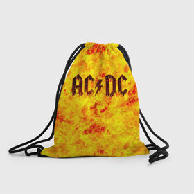 Рюкзак-мешок 3D с принтом AC/DC Hell-Fire , 100% полиэстер | плотность ткани — 200 г/м2, размер — 35 х 45 см; лямки — толстые шнурки, застежка на шнуровке, без карманов и подкладки | ac dc | acdc | fire | hard rock | rock | асдс | рок | эй си ди си