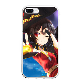 Чехол для iPhone 7Plus/8 Plus матовый с принтом Megumin , Силикон | Область печати: задняя сторона чехла, без боковых панелей | aqua | darkness | kono subarashii | konosuba | megumin | этот замечательный мир