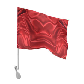 Флаг для автомобиля с принтом Красный Шелк , 100% полиэстер | Размер: 30*21 см | шелк