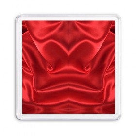 Магнит 55*55 с принтом Красный Шелк , Пластик | Размер: 65*65 мм; Размер печати: 55*55 мм | шелк