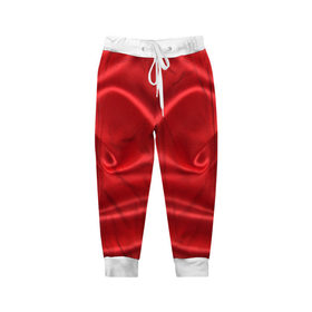 Детские брюки 3D с принтом Красный Шелк , 100% полиэстер | манжеты по низу, эластичный пояс регулируется шнурком, по бокам два кармана без застежек, внутренняя часть кармана из мелкой сетки | шелк