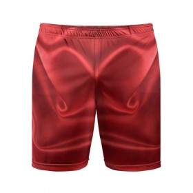 Мужские шорты 3D спортивные с принтом Красный Шелк ,  |  | шелк