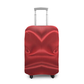 Чехол для чемодана 3D с принтом Красный Шелк , 86% полиэфир, 14% спандекс | двустороннее нанесение принта, прорези для ручек и колес | шелк