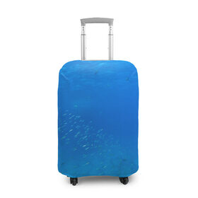 Чехол для чемодана 3D с принтом Море , 86% полиэфир, 14% спандекс | двустороннее нанесение принта, прорези для ручек и колес | fish | fishes | pisces | море | морские обитатели | морской | океан | рыбы