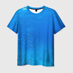 Мужская футболка 3D с принтом Море , 100% полиэфир | прямой крой, круглый вырез горловины, длина до линии бедер | fish | fishes | pisces | море | морские обитатели | морской | океан | рыбы