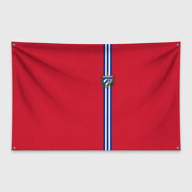 Флаг-баннер с принтом Куба лента с гербом , 100% полиэстер | размер 67 х 109 см, плотность ткани — 95 г/м2; по краям флага есть четыре люверса для крепления | cu | cub | cuba | гавана | герб | государство | знак | кастро | куба | кубинская | кубинский | надпись | остров свободы | патриот | полосы | республика | символ | страна | флаг | флага | цвета | че