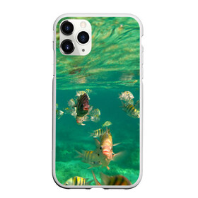Чехол для iPhone 11 Pro Max матовый с принтом abyssal fishes , Силикон |  | fish | fishes | pisces | море | морские обитатели | морской | океан | рыбы