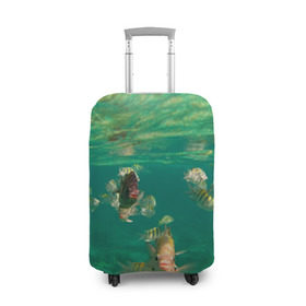 Чехол для чемодана 3D с принтом abyssal fishes , 86% полиэфир, 14% спандекс | двустороннее нанесение принта, прорези для ручек и колес | fish | fishes | pisces | море | морские обитатели | морской | океан | рыбы