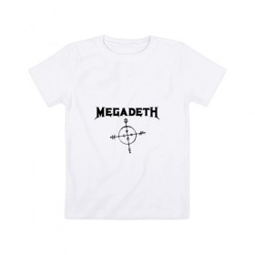 Детская футболка хлопок с принтом Megadeth , 100% хлопок | круглый вырез горловины, полуприлегающий силуэт, длина до линии бедер | Тематика изображения на принте: megadet | megadeth | группа | дирк вербурен | дэвид эллефсон | дэйв мастейн | кико лоурейро | мегадет | мегадетх | метал | рок | трэш | трэшметал | тяжелый | хард | хардрок | хеви | хевиметал