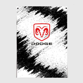 Постер с принтом DODGE , 100% бумага
 | бумага, плотность 150 мг. Матовая, но за счет высокого коэффициента гладкости имеет небольшой блеск и дает на свету блики, но в отличии от глянцевой бумаги не покрыта лаком | car | dodge |  auto | авто | додж | машина