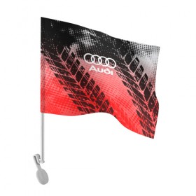 Флаг для автомобиля с принтом Audi sport auto motors , 100% полиэстер | Размер: 30*21 см | audi | auto | automobile | car | carbon | machine | motor | motor car | sport car | автомашина | ауди | бренд | легковой автомобиль | марка | спортивный автомобиль | тачка