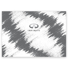 Поздравительная открытка с принтом INFINITI , 100% бумага | плотность бумаги 280 г/м2, матовая, на обратной стороне линовка и место для марки
 | auto | car | infiniti | race | авто | гонки | инфинити | краска | краски | марка | машина