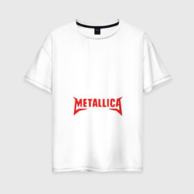Женская футболка хлопок Oversize с принтом Metallica death magnetic , 100% хлопок | свободный крой, круглый ворот, спущенный рукав, длина до линии бедер
 | m | metallica | группа | джеймс хэтфилд | кирк хэмметт | ларс ульрих | метал | металика | металлика | миталика | музыка | роберт трухильо | рок | трэш | трэшметал | хард | хардрок | хеви | хевиметал
