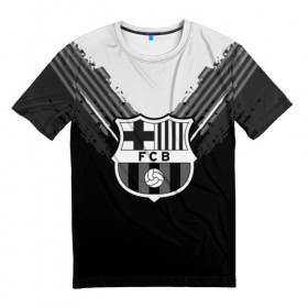 Мужская футболка 3D с принтом Barcelona abstract original , 100% полиэфир | прямой крой, круглый вырез горловины, длина до линии бедер | football | soccer | барселона