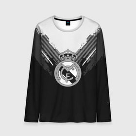 Мужской лонгслив 3D с принтом Real Madrid abstract original , 100% полиэстер | длинные рукава, круглый вырез горловины, полуприлегающий силуэт | football | soccer | реал мадрид